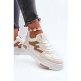 Boto Women's Platform Sneakers in Beige Synthetic Leather Lynnette | Shoptok.si