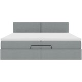  Okvir kreveta s madracima svijetlosivi 200x200cm od tkanine | shoptok.hr