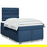 vidaXL Krevet s oprugama i madracem plavi 120 x 190 cm od tkanine | shoptok.hr