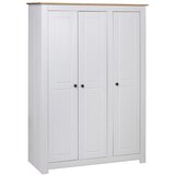 vidaXL Garderobna omara s 3 predali bela 118x50x171,5 cm Panama Range Cene