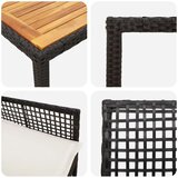 vidaXL Set za obedovanje Set od 7 Crna Poliratan Vodootporni materijali | shoptok.hr