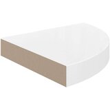  Plutajuće kutne police 2 kom sjajne bijele 25 x 25 x 3 8 cm MDF | shoptok.hr