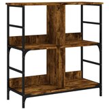 vidaXL Knjižna polica dimljen hrast 78,5x33x82 cm inženirski les | Shoptok.si