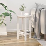 The Living Store Klubska mizica bela Ø 40x60 cm trdna borovina - Klubska Mizica, (21574823) | Shoptok.si