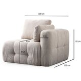 Atelier Del Sofa Fotelja Amaris 1R, 100 x 100 x 65 cm, Krem | Eponuda.ba