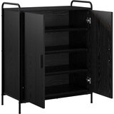 Ormar za cipele 76 x 36,5 x 93 cm Konstruirano drvo Crni hrast Slike