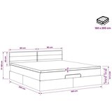  Podesivi krevet s madracem Plava 160 x 200 cm Tkanina - Plava 160 x 200 cm Dizajn linija | shoptok.hr