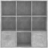  Knjižna omara betonsko siva 98x30x98 cm iverna plošča, (20705219) | Shoptok.si