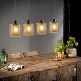 Nettlife Zlata viseča svetilka za dnevno sobo, vintage, 3 žarnice E14, industrijsko steklo, NASTAVLJIVA VIŠINA, (22123031) | Shoptok.si