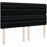  Otomanski okvir kreveta s madracima crni 200x200cm od tkanine | shoptok.hr
