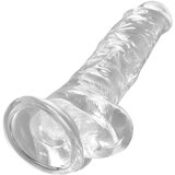 King Cock Clear 8 - vakuumska čašica, dildo za testise (20 cm) | shoptok.hr
