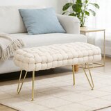 HOMCOM sedežni tabure poliester, pena 76D x 38Š x 41,5V cm krem, (5000235452) | Shoptok.si