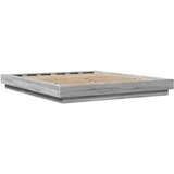  Okvir za krevet s LED svjetlima boja hrasta 160 x 200 cm drveni | Eponuda.com