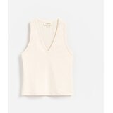 Reserved Bluza s liocelom - krem | shoptok.hr