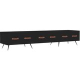 TV omarica črna 150x36x30 cm inženirski les, (20912275) | Shoptok.si