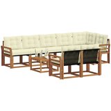  Set vanjskih sofa 9 kom. Prirodna i krem | shoptok.hr