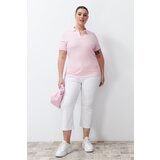 Trendyol Curve Pink Polo Neck Knitted T-shirt | Shoptok.si