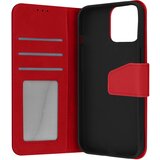 AVIZAR Usnjena torbica za Iphone 13 Pro Max, vrhunska kakovost, šivi in magnetni zavihek - rdeca, (20631836) Cene
