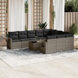  11-dijelni set vrtnih sofa od poliratana s jastucima sivi | shoptok.hr
