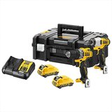 Dewalt set akumulatorskih bušilica DCK2110L2T (DCD701 + DCF801 + 2 x baterija 12V/3Ah + punjač + kofer)