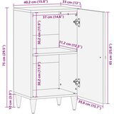  Bočni ormarić 40 x 33 x 75 cm od masivnog drva manga | shoptok.hr