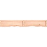  Stenska polica 200x30x(2-4) cm neobdelana trdna hrast | Shoptok.si