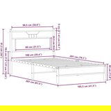 vidaXL Posteljni okvir brez vzmetnice hrast 100x200 cm inženirski les | Shoptok.si