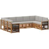  Set vanjskih sofa 7 kom. Prirodna i svjetlosiva | shoptok.hr