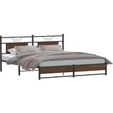  Okvir kreveta bez madraca smeđi hrast 160x200 cm izrađeno drvo | shoptok.hr