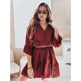 DStreet Sukienka letnia muślinowa LYVONNE bordowa | Shoptok.si