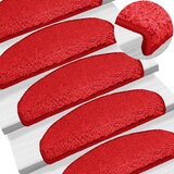 Prostirke za stepenice 15 kom 65x21x4 cm crvene poluokrugle velike | shoptok.hr