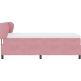 vidaXL Box Spring krevet s madracem u ružičastoj boji 90x190 cm od baršuna | shoptok.hr