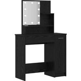 vidaXL Set toaletnog stolića s ladicama Crni hrast 86.5 x 35 x 136 cm | shoptok.hr