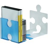 Han držalo za knjige/cd-je puzzle, prosojno modra, 2 kosa | Shoptok.si