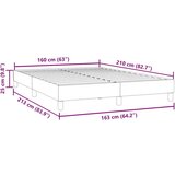 vidaXL Okvir kreveta bez madraca tamnosiva 160x210 cm baršun | shoptok.hr