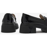 Resti Lacquered black moccasins for women Tygriss- Footwear | ePonuda.com