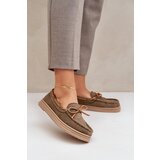 PH2 Womens Moccasins On Flat Sole Dark Green Timannie | Shoptok.si