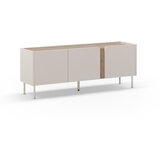 Marckeric Krem/u prirodnoj boji TV komoda u dekoru hrasta 140x53x35 cm Lucile – | shoptok.hr