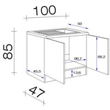 XXXL Kuhinjska Spodnja Omarica Speed, Bela | Shoptok.si