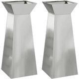  Stup saksija 2 pcs Srebrno 40 x 40 x 100 cm | Eponuda.com