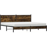 Metalni okvir kreveta bez madraca boja hrasta 193x203 cm | shoptok.hr