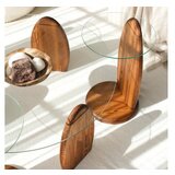 Hanah home surf - chesnut, transparent chesnuttransparent side table | ePonuda.com