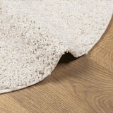  Čupavi tepih PAMPLONA s visokim vlaknima moderni krem Ø 200 cm | shoptok.hr