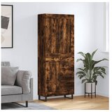 vidaXL Visoka komoda dimljeni hrast 69 5x34x180 cm konstruiranog drva | shoptok.hr