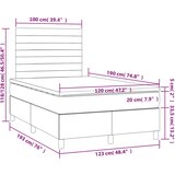 vidaXL Krevet box spring s madracem crni 120 x 190 cm od tkanine | shoptok.hr