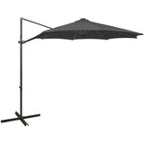  Konzolni suncobran sa stupom i LED svjetlima 300 cm antracit | shoptok.hr