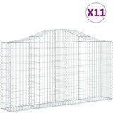  Obokane gabion košare 11kosov 200x30x100/120cm pocinkano železo | Shoptok.si