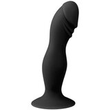 EasyToys - žir, vakuumski dildo (crni) | shoptok.hr