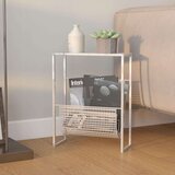 vidaXL stalak za časopise srebrni 35 x 15 x 45 cm čelični Cijene