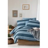 Mila Home Modra posteljnina za zakonsko posteljo/podaljšana z rjuho/4-delna 200x220 cm Stripes – | Shoptok.si